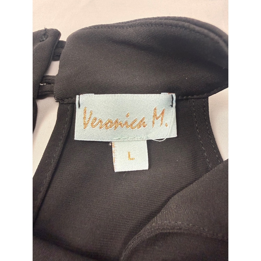 Veronica M Large Black Halter Keyhole Sleeveless Tunic Tank Top NWT - Picture 7 of 8